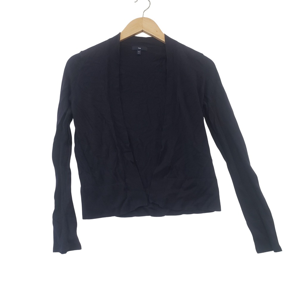 Gap Cardigan Sweater Small Navy Blue Open Front Long Sleeve Minimalist Classic